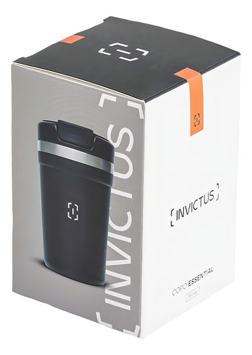 Copo Térmico Essential Com Tampa Invictus 350mL - Preto