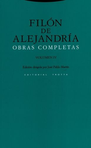 Libro Filón De Alejandría. Obras Completas. Vol.iv