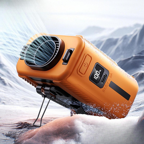 Ventilador De Clip De Cintura Portátil, Dispositivo Naranja