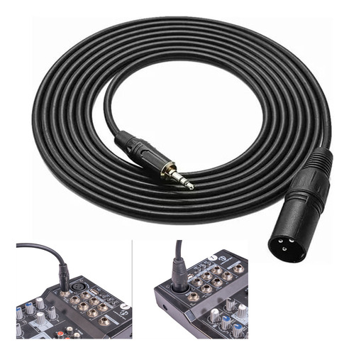 A Cable Auxiliar Trs Plug 3.5 / Xlr Macho No Balanceado 3