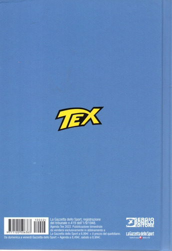 Agenda Italiana Do Tex 2022 - Sergio Bonelli - Bonellihq