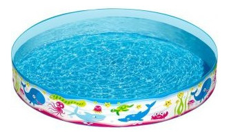 Piscina Niños Rígida Estampada Mundo Marino De 152x25 Cm