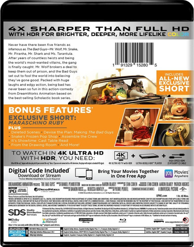 Imagen 2 de 3 de 4k Ultra Hd + Blu-ray The Bad Guys / Los Tipos Malos