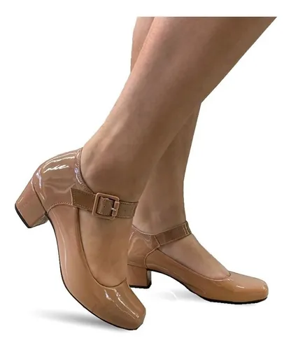 Sapato lilha shoes feminino store confortavel salto baixo grosso