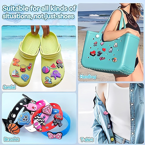 100pcs Decoración De Dibujos Animados Para Zapatos Cocodrilo