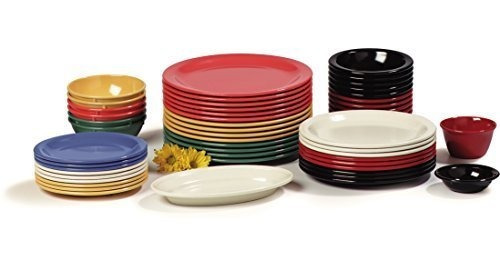 Carlisle 4350502 Dallas Ware Melamina Pan Y Mantequilla Plat