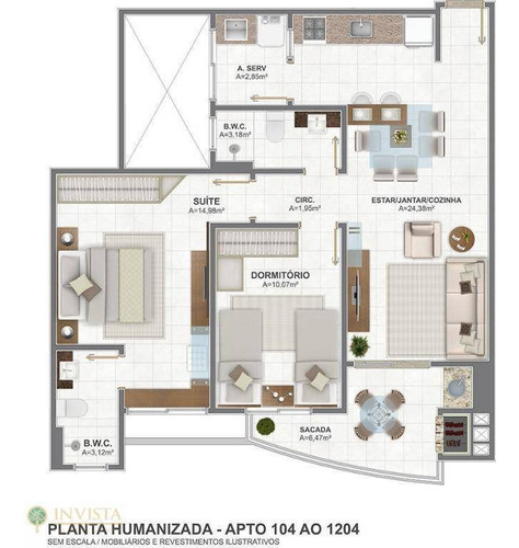 Imagem 3 de 17 de 2 Dorm/suíte, Em Barreiros, Entrega Em Jun 2020 - Ap4987