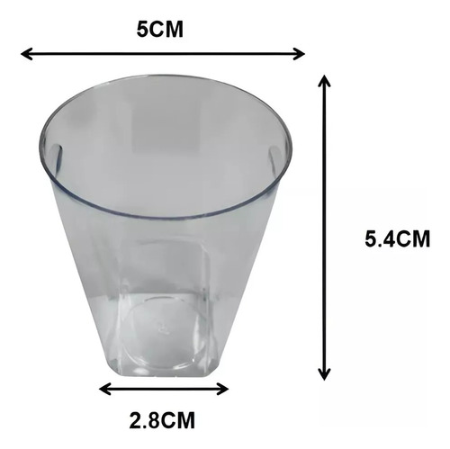 Pack 20 Mini Vasos Acrilico 50ml Para Shots / Postre
