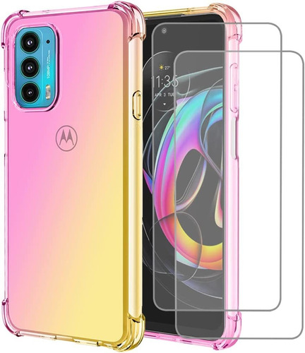 Funda De Telefono P/moto Edge 2021/moto Edge 5g + Vidrio- Pg