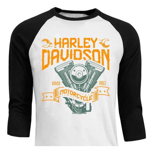 Harley Davidson - Motocicleta - Raglan - Polera (44)