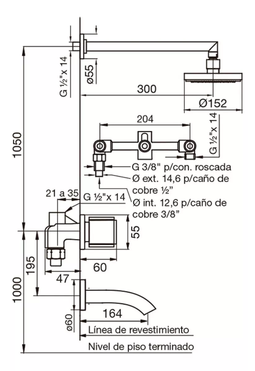 Segunda imagen para búsqueda de 17 griferia fv california ducha 103