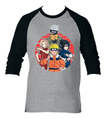 Camiseta Hombre Naruto Anime Manga Larga  Camibuso Niño 