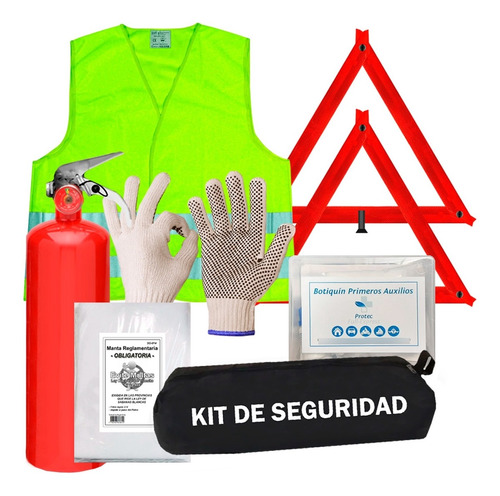 Kit Seguridad Reglamentario Vtv Con Matafuego 7 En 1