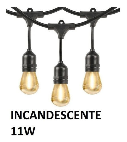 Imagen 2 de 3 de Repuesto Foco Incandescente 11w Para Extension Vintage Feit