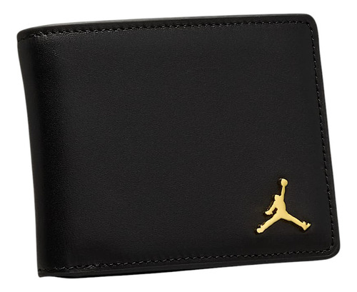 Cartera Plegable Jumpman Con Diseño De Lingote Negro Liso (Usado)