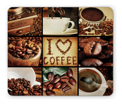 Mouse Pad Marron Lunarable, Me Encanta El Café...