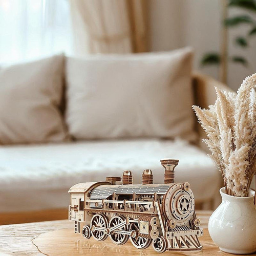Rompecabezas De Madera 3d, Modelo De Tren De, Juguete De