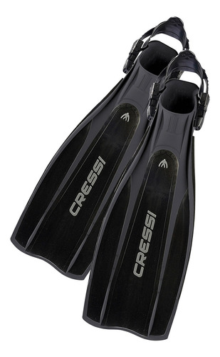 Aletas Cressi Prolight Ajustables, Buceo Profesional Negra Talle M/l 41 Al 44