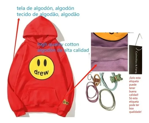 Drew Justin Bieber Sudadera Con Capucha Para Hombre Y Mujer