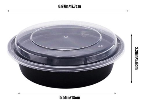 Caja De Embalaje, Lonchera Circular, Apta Para Comida Rápida