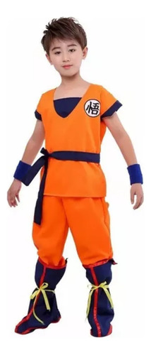 Set De Dragon Ball Son Goku Disfraz Traje Cosplay Para Niños