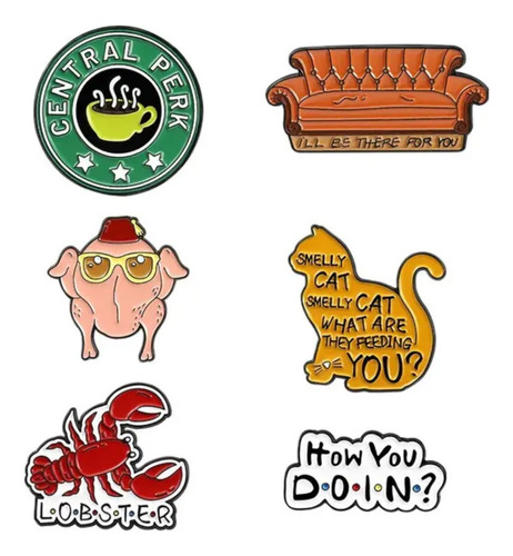 Set Pin Friends Metalico Broche Central Perk Smelly Cat