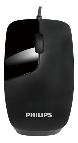 Mouse Ergonomico Com Fio Usb 1000 Dpi M302 Philips 3 Botões Cor Preto