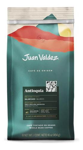 Juan Valdez Café De Grano Origen Antioquia 454gr