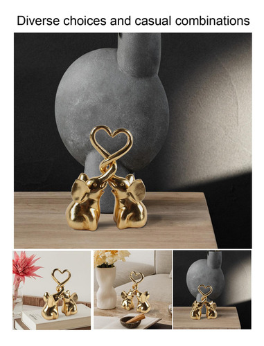 Elephant Sculpture For Home Resin Small Statue For Tabletop