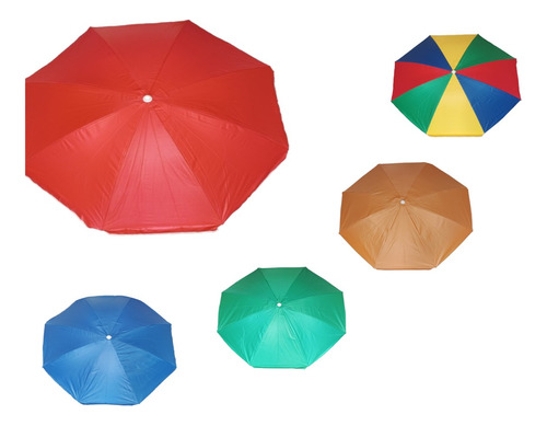 Parasol Sombrilla 1.70 Mt Diam Tela Imperm  Uv  Elige Color 