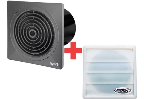 Extractor Baño Hydra Grafito 100mm Silencioso 12 W