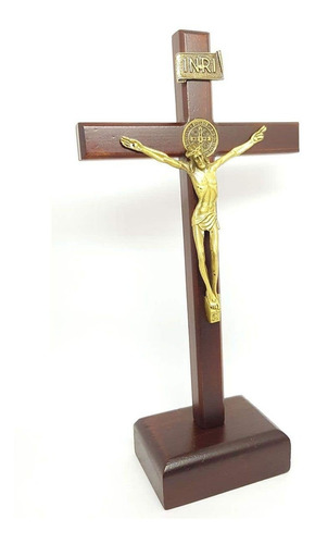 Imagem 1 de 3 de Crucifixo De Parede Medalha De São Bento