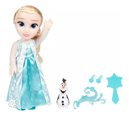 Muñeca Frozen Elsa Disney Princesas Sonidos Y Accesorios