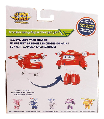 Super Wings Juguetes Transformadores De Avión Jett Supercarg