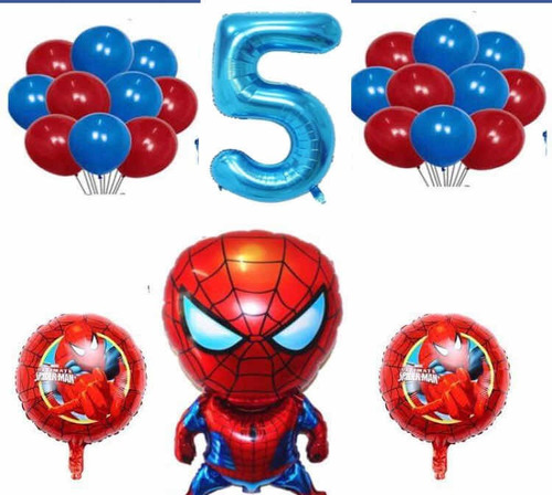 Set Globos Spiderman Hombre Araña 24 Pcs