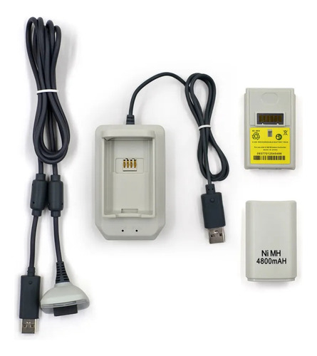 Bateria Mando Xbox 360 + Cable + Cargador Kit Completo