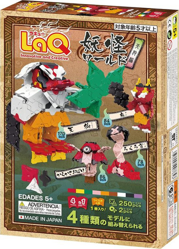Laq Yokai Mundo Tengu | 252 Piezas | 4 Modelos | Edad 5+ | B