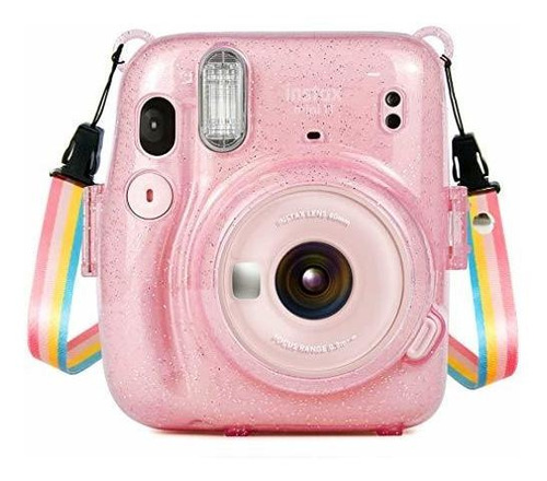 Funda Estuche Con Correa Para Camara Fujifilm Mini 11, Rosa