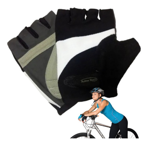 Guantes Dedos Cortos Cuero Sintético Talles M, L, Xl