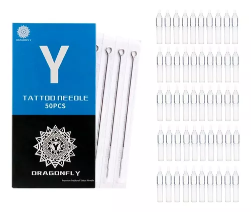 100 Piezas De Agujas Y Tubos Desechables Para Tatuajes 3/4 Grip Rl / Rs / M1