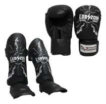Comprar Kit Guante Box Furia Lobizon + Tibial Rigido Pie Desmontable