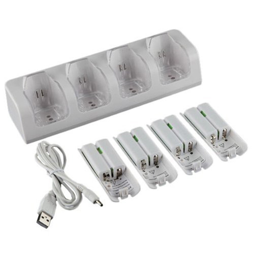 4 Celdas Recargables De 2800 Mah+base De Carga Wii-cell