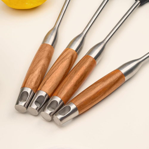 Espátula Wok De Silicona, Espátulas Ranuradas, Cucharón, Jue