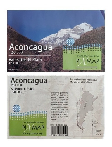 Carta Topográfica Aconcagua + Cordón Del Plata.