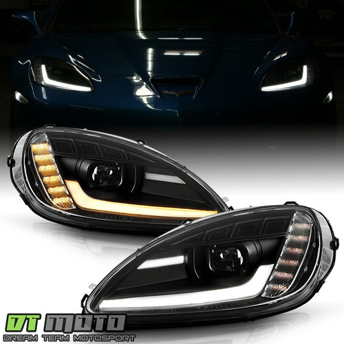 Par Faros Negro Led Chevrolet Corvette Zr1 2009 6.2l