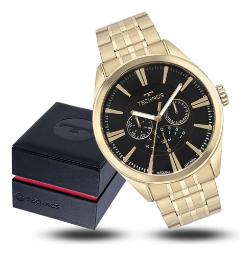 Relógio Technos Masculino Grandtech Dourado 10atm Original