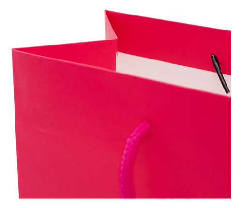 Bolsas De Regalo Con Asa 26x10x32 Cm Fucsia Mate 12 Unidades