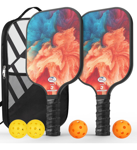 Vinsguir Juego De 2 Paletas De Pickleball, Juego De Pickleba