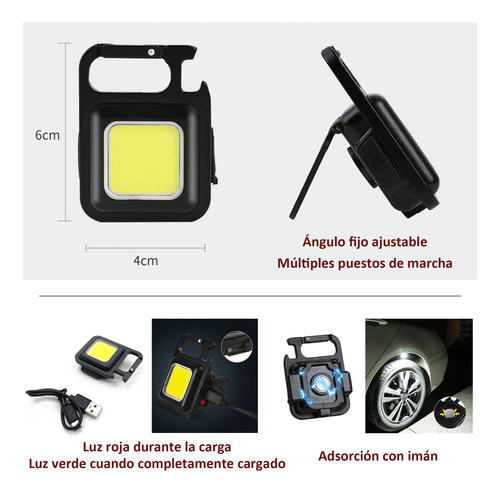 Lámpara Led Recargable Impermeable Bicicleta Y Trase Luces