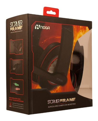 Auriculares gamer Noga ST-FRAME negro